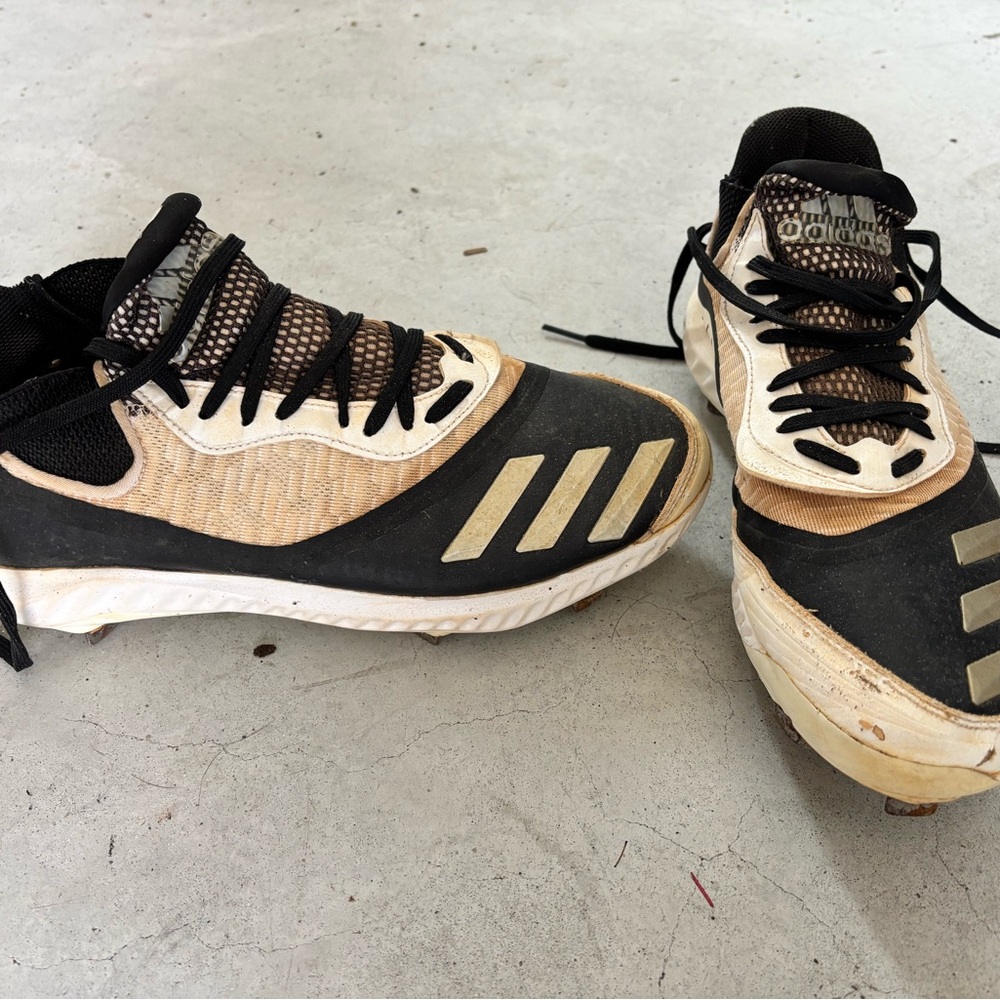 Adidas Black metal cleats